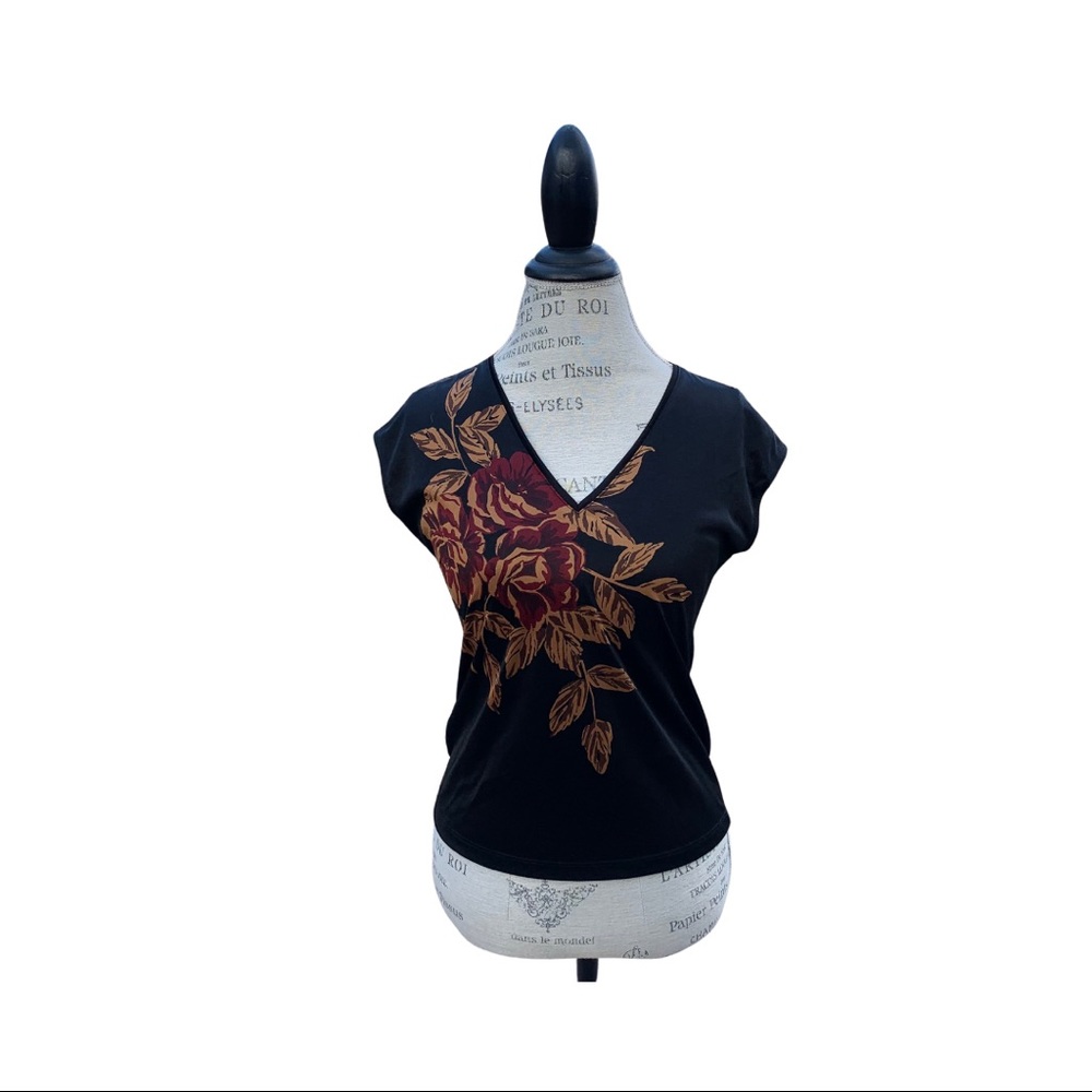 Vintage Silky Floral Blouse